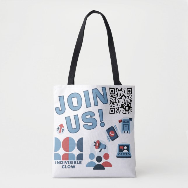 GLOW JOIN US! VISIBILITY  TOTE BAG (Front)