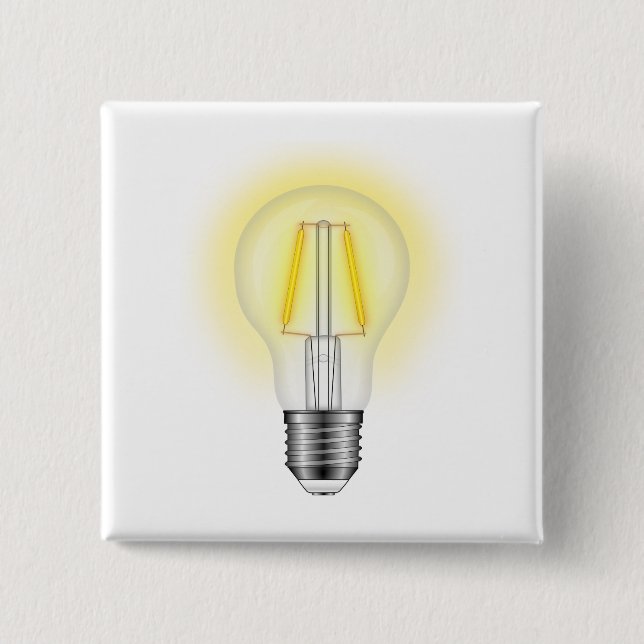 Glow Lamp 15 Cm Square Badge (Front)