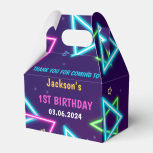 Glow Neon Lights Thank You Birthday Party Favour Box