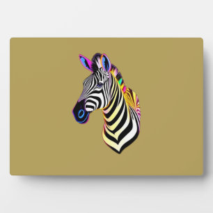 Glow Neon Zebra Plaque