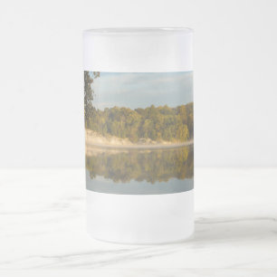Glow Of Autumn Morning Frosted Glass Beer Mug