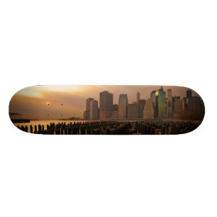 Glow of sunset during stormy skies over East Skateboard