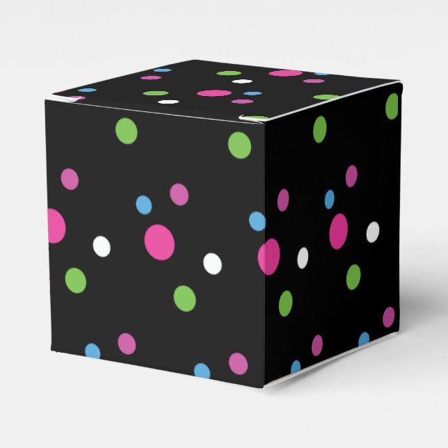Glow Party Dots Favour Box (Front Side)