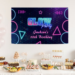 Glow Party Neon Colourful Birthday Party Banner