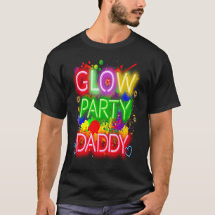 Glow Party Squad Daddy Paint Splatter Glow Party M T-Shirt