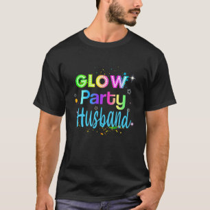 Glow Party Squad Husband Paint Splatter Glow Party T-Shirt