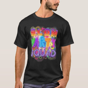 Glow Party Squad Paint Splatter Effect Glow Party T-Shirt