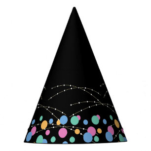 Glow & Roll Birthday bash black Party Hat