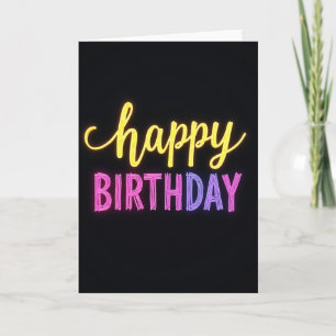 Glow Script Birthday Card