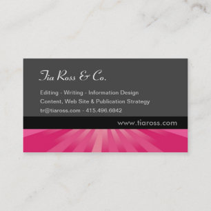 Glow Series - Pink Business Card