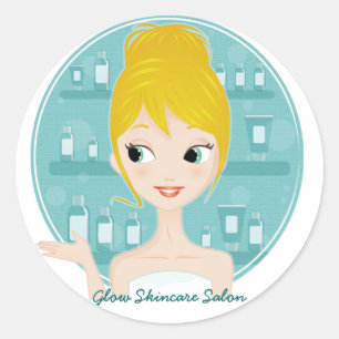 Glow Skincare Salon Classic Round Sticker