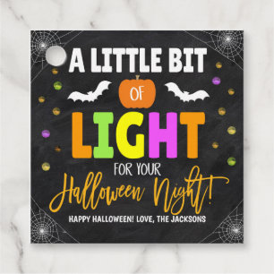 Glow Stick Halloween Gift Tags