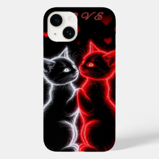 "Glow Together – Cat Couple Case" Case-Mate iPhone 14 Case