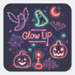 Glow up ExDesigner Halloween Square Sticker