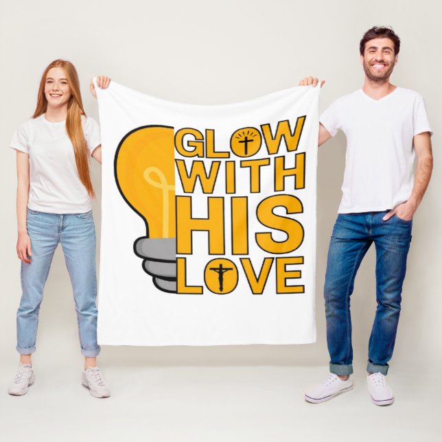 Glow With His Love Fleece Blanket (In Situ)