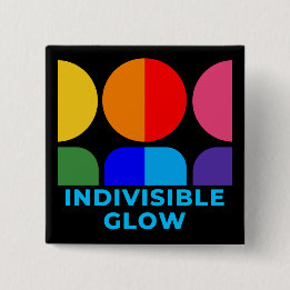 GLOW WITH PRIDE 15 CM SQUARE BADGE