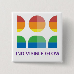 GLOW WITH PRIDE 15 CM SQUARE BADGE