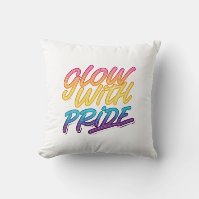 Glow with pride  cushion (Front)