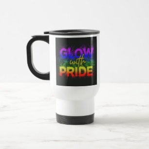 "Glow with Pride" Travel Coffee Mug