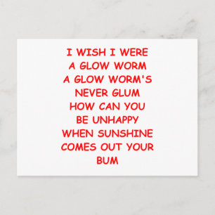 glow worm postcard