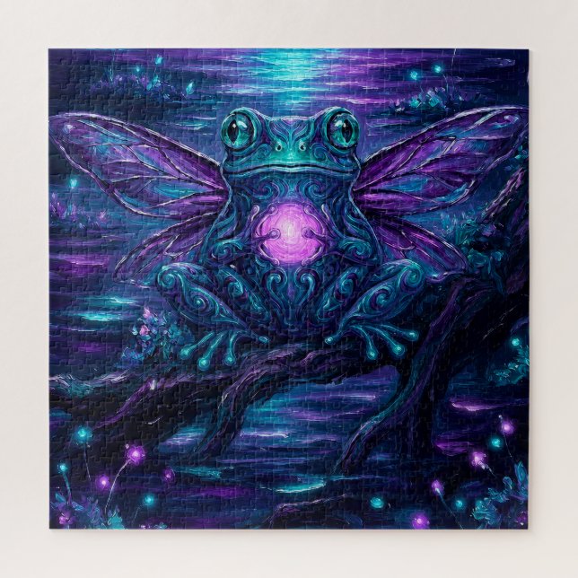 GlowFrogFantasy Jigsaw Puzzle (Vertical)