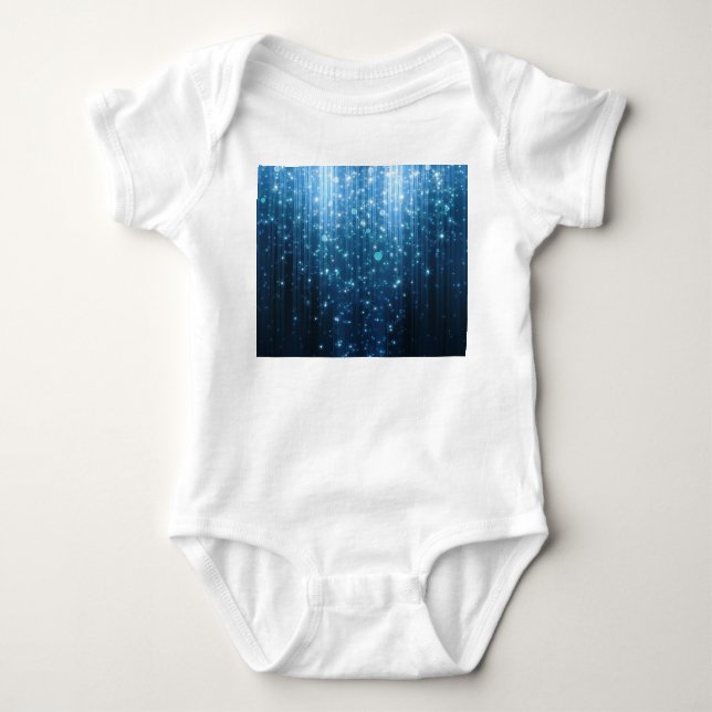 Glowing Abstract: Illuminated Background Art. Baby Bodysuit (Front)