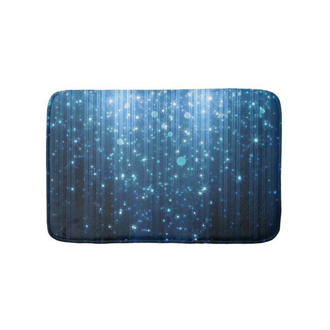 Glowing Abstract: Illuminated Background Art. Bath Mat (Front)