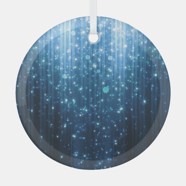 Glowing Abstract: Illuminated Background Art. Glass Tree Decoration (Front)