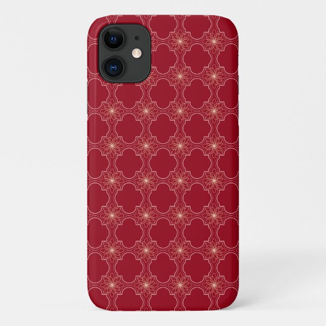 glowing abstract pattern on red Case-Mate iPhone case (Back)