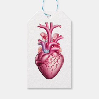 glowing anatomical heart gift tags