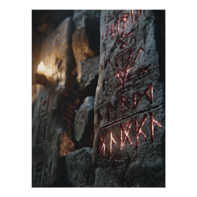 Glowing Ancient Runes Poster (Front)