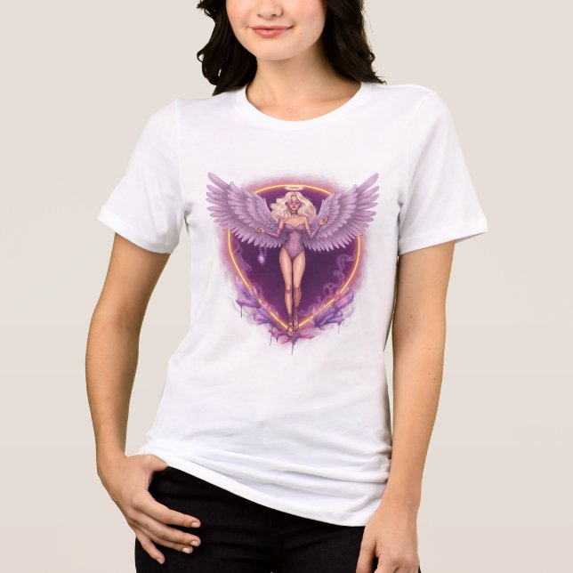 Glowing Angel Aura Tee ✨💜 (Front)