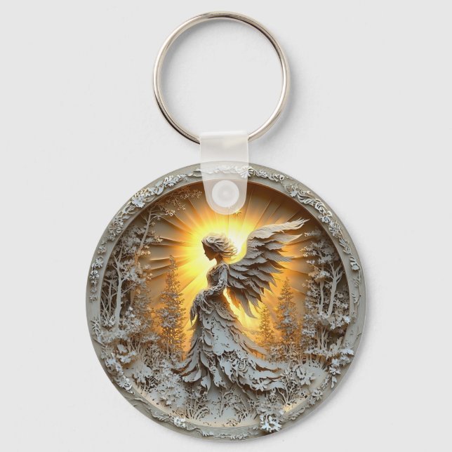 Glowing Angel Key Ring (Front)
