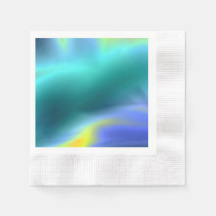 Glowing Aqua Paper Napkin