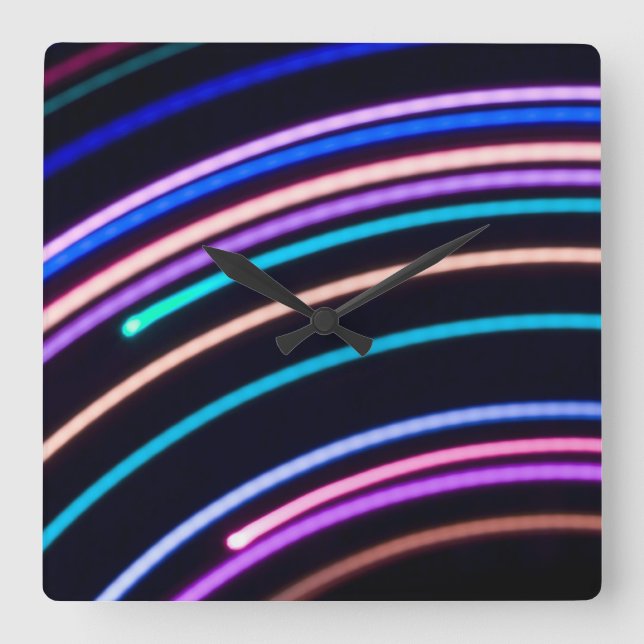 Glowing Arc Pattern - Wall Clock (Front)