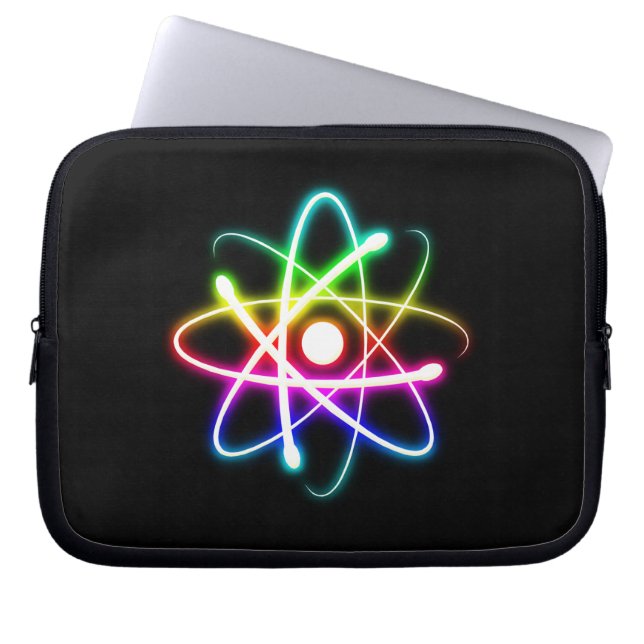 Glowing Atom Laptop Sleeve (Front)