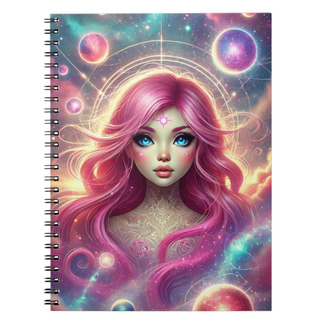 Glowing Aura Radiant Reflections Notebook (Front)