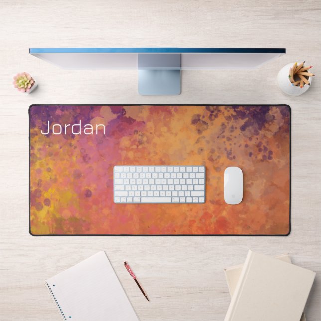 Glowing Autumn Branch Watercolor Desk Mat (Office 1)
