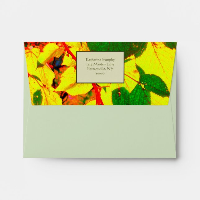 'Glowing Autumn Leaves' Envelopes (Back (Top Flap))