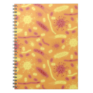 Glowing Bacteria Microorganism orange Notebook