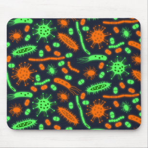 Glowing Bacteria Microorganism toxic orange green Mouse Mat