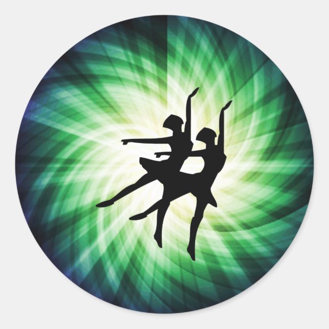 Glowing Ballerinas Classic Round Sticker (Front)
