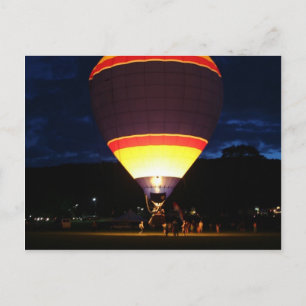 Glowing balloon, ufo postcard