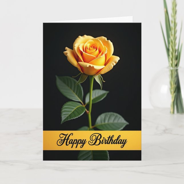 Glowing Birthday Bloom Card (Front)