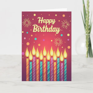 Glowing Birthday Candle Card