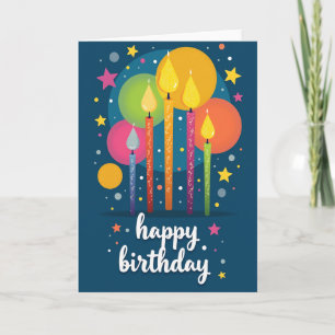 Glowing Birthday Candles Card