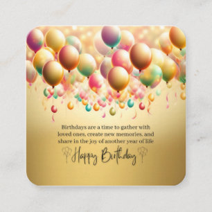 Glowing Birthday Wishes Enclosure Card