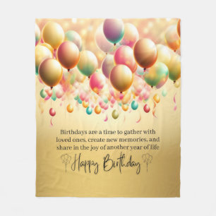 Glowing Birthday Wishes Fleece Blanket