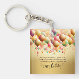 Glowing Birthday Wishes Key Ring