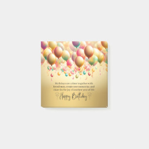 Glowing Birthday Wishes Post-it Notes